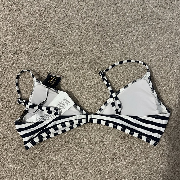 Polo Ralph Lauren navy stripe bikini top Large - Picture 2 of 3